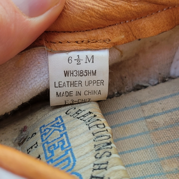 Vintage 90s Keds Baseball Stitch Sneakers Womens Shoes Leather Size 6.5 - Picture 5 of 6